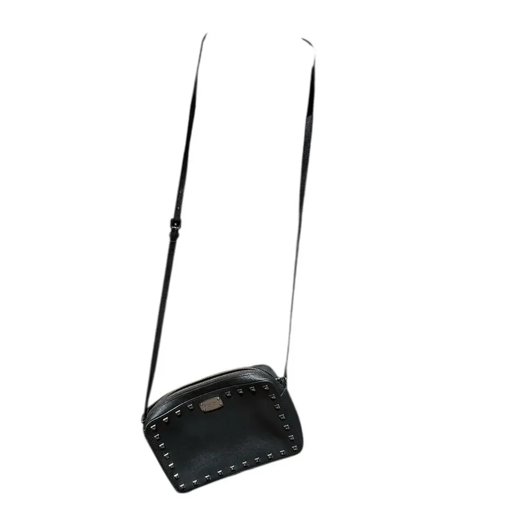 Michael Kors Sandrine East West Black Studded Crossbody Bag